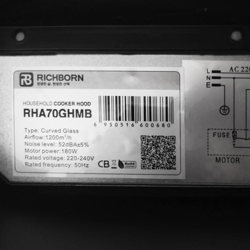 Máy Hút Mùi RICHBORN RHA70GHMB