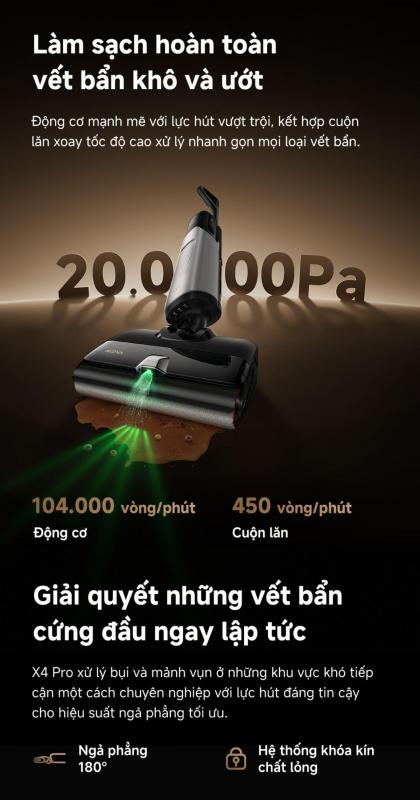 Máy hút bụi lau nhà Mova X4 Pro