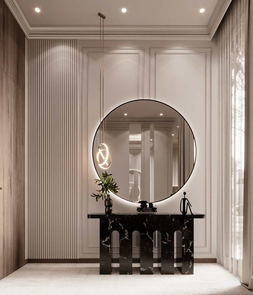 Đèn downlight 12W chiếu sáng khu vực tiền sảnh biệt thự