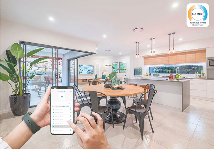 công nghệ kết nối thông minh trên Đèn LED Downlight thông minh AT14.BLE