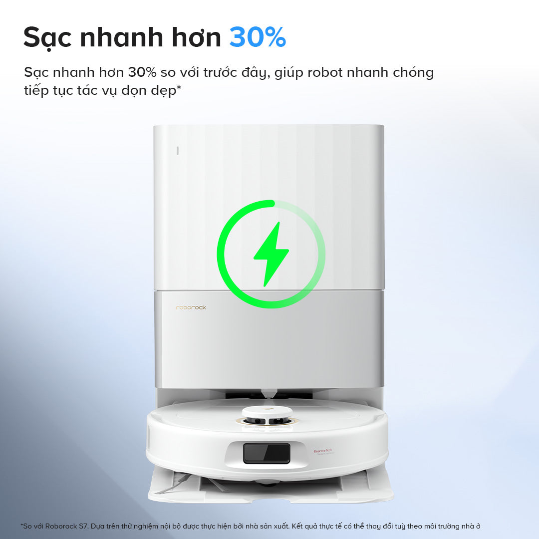 Sạc nhanh trên robot hút bụi QREVO 5AE