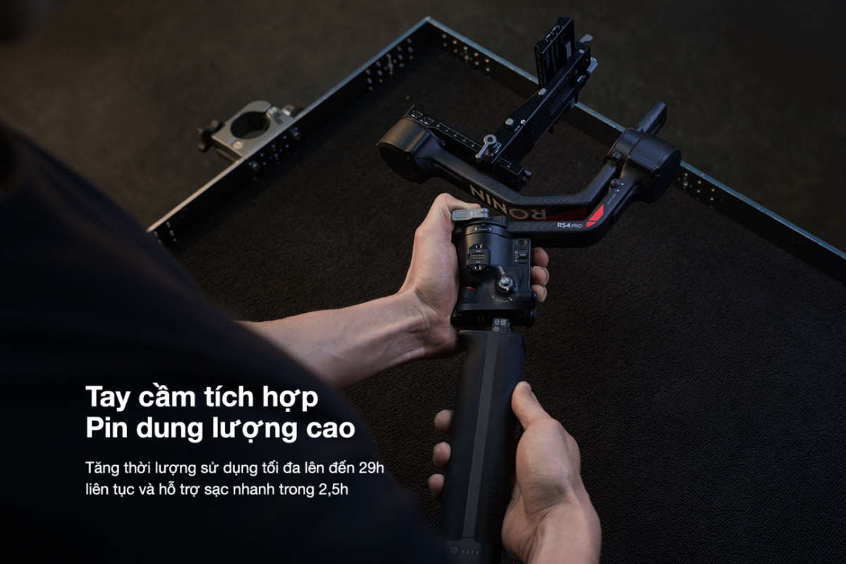 thời lượng pin của Gimbal DJI RS4 Pro