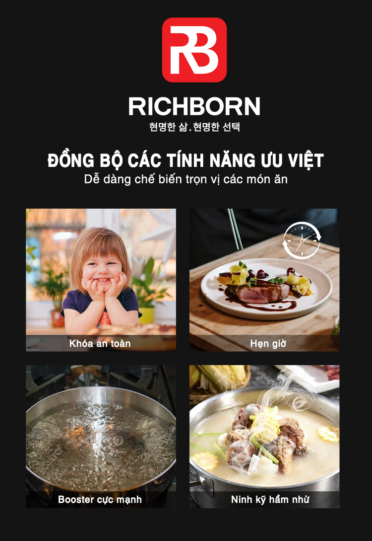 tính năng hiện đại trên RICHBORN RI7343H28RX